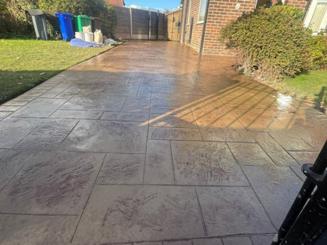 New Pattern Imprinted Concrete Patio Wythenshawe