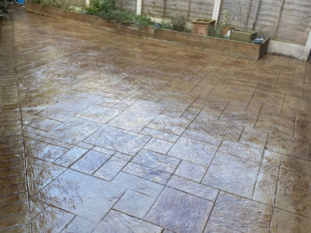 New Pattern Imprinted Concrete Patio Wythenshawe