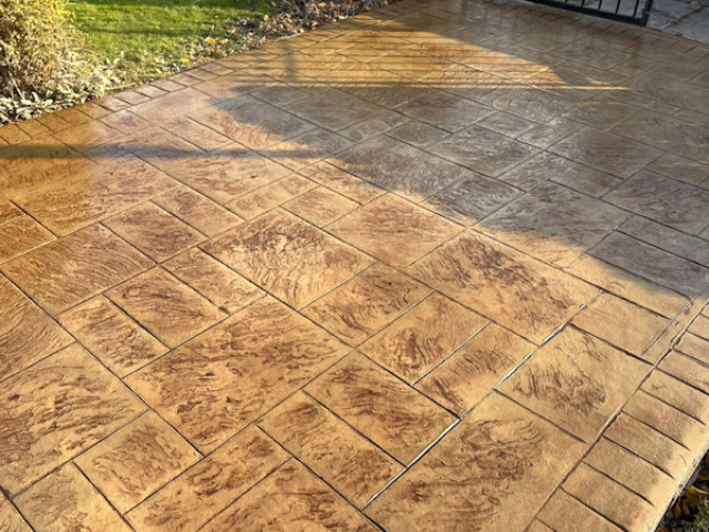 New Pattern Imprinted Concrete Patio Wythenshawe